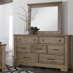 Artisan & Post Cool Rustic Stone Grey Dresser with Mirror
