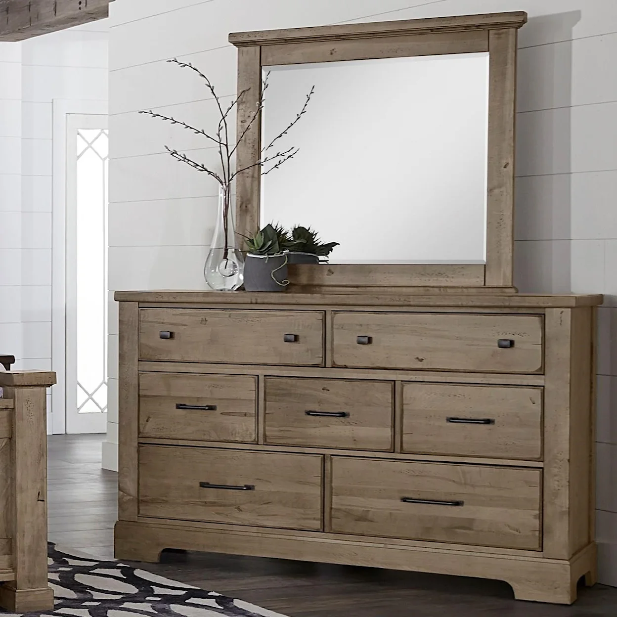 grey dresser mirror Chelsea Bedroom Dresser Mirror - Grey main image 1