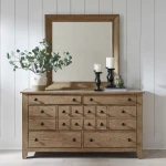 Grandpas Cabin 7 Drawer Dresser and Mirror
