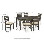 Rokane Dining Table and Chairs (Set of 7) - Image 5