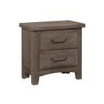 Sawmill Saddle Grey 2 Drawer Nightstand