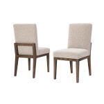 Dovetail Dining Upholstered Side Chair Grey Fabric