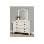 Bungalow Home 6 Drawer Double Dresser and Mirror - Lattice - Image 5