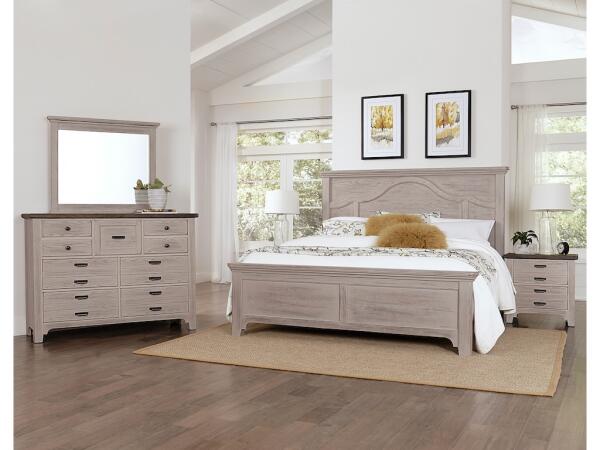 Bungalow Home Mantel Bed Queen in Dover Grey Two Tone - Image 3