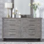 Modern Farmhouse 8 Drawer Dresser and Mirror - Image 2