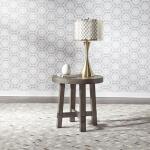 Modern Farmhouse Splay Leg Round End Table in Brown - Image 2