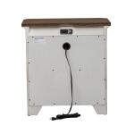 Farmhouse Reimagined 3 Drawer Night Stand w/ Charging Station - Image 3