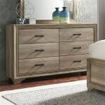 Sun Valley 6 Drawer Dresser and Mirror - Image 2