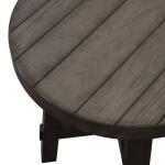 Modern Farmhouse Splay Leg Round End Table in Brown - Image 4