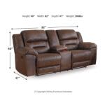 Stoneland Reclining Loveseat with Console - Image 5