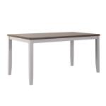 Thornton 7 Piece Rectangular Leg Dining Set in Russet and Grey - Image 2