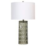 Opaque Smoke Glass Table Lamp
