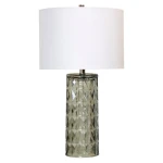 Opaque Smoke Glass Table Lamp