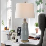 Spa Blue Ceramic Table Lamp - Image 2
