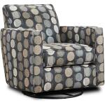 Handwoven Linen Multi-Color Swivel Glider Chair
