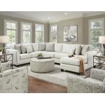 Round Fabric Ottoman - Image 2