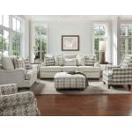 Handwoven Linen Multi-Color Swivel Glider Chair - Image 2