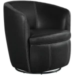 Vito Pebble Swivel Chair Black