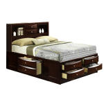 Emily Queen Storage Bedstead in Espresso Lacquer