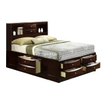 Emily Queen Storage Bedstead in Espresso Lacquer