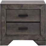 Nathan Gray Oak Nightstand - Image 2