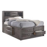 Emily Queen Storage Bedstead in Grey