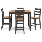 Gesthaven 5 pc Counter Height Dining Set in Brown - Image 3