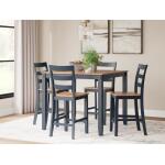 Gesthaven 5 pc Counter Height Dining Set in Blue