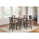 Gesthaven 5 pc Counter Height Dining Set in Brown