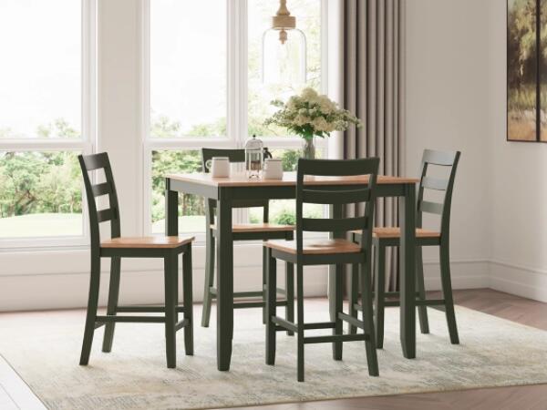 Gesthaven 5 pc Counter Height Dining Set in Green
