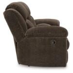 Frohn Chocolate Reclining Loveseat with Console - Image 2