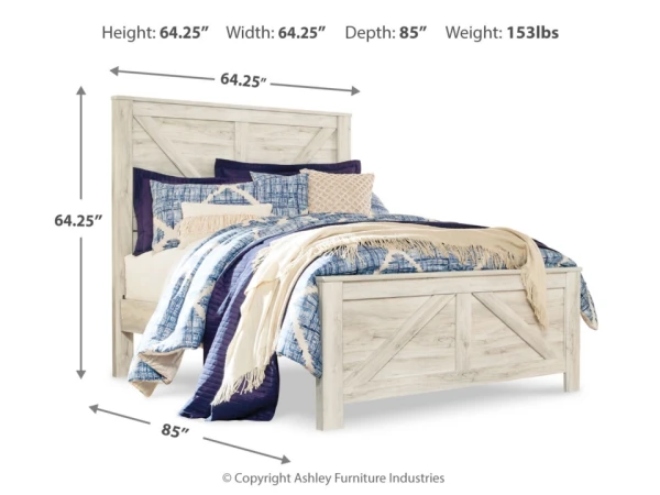 Bellaby Crossbuck Queen Panel Bed - Image 3