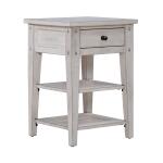 Lake House Chair Side Table in White