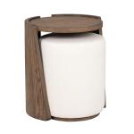 Lyra End Table w/ Pouf Ottoman