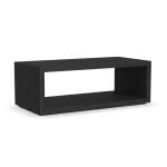 Waterfall Black Coffee Table w/ Casters