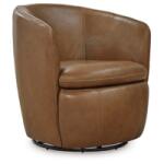Kierrys Swivel Accent Chair - Caramel