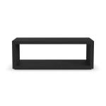 Waterfall Black Coffee Table w/ Casters - Image 5