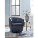 Kierrys Swivel Accent Chair - Ocean - Image 3