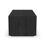 Waterfall Black Coffee Table w/ Casters - Image 4
