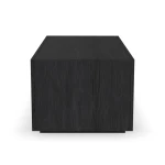 Waterfall Black Coffee Table w/ Casters - Image 4