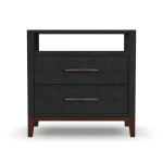 Waterfall Black Nightstand - Image 3
