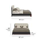Waterfall Black Queen Upholstered Bed - Image 3