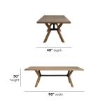 Millwork Brown Dining Table - Image 4
