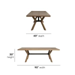 Millwork Brown Dining Table - Image 4