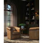 Axton Swivel Leather Club Chair - Image 2