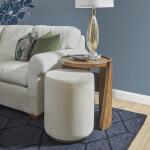 Lyra End Table w/ Pouf Ottoman - Image 3