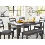 Bridson Dining Table and Chairs with Bench (Set of 6) - Image 9