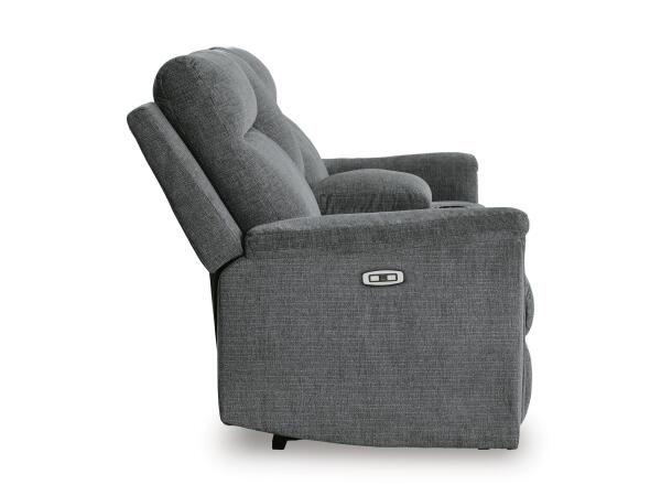 Barnsana Power Reclining Loveseat with Console - Image 7