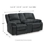 Draycoll Reclining Loveseat with Console - Image 9