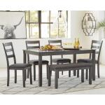 Bridson Dining Table and Chairs with Bench (Set of 6) - Image 8